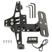 DURAFORCE Universal Motorcycle Fender Eliminator Kit LED Tail Tidy License Plate Holder