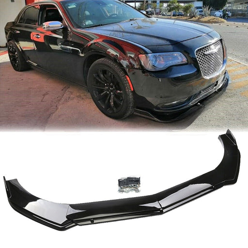 DURAFORCE For Chrysler 300C SRT Glossy Black Front Bumper Lip Spoiler Splitter Body Kit