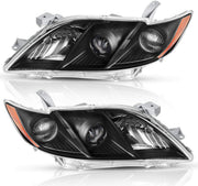 DURAFORCE Fit For Toyota Camry 2007-2009 Black Clear Housing Projector Headlight Set L+R