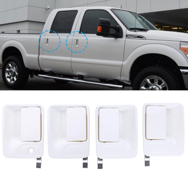 DURAFORCE 4× Front & Rear Outside Door Handle Fit For 1999-2016 Ford Super Duty F250 F350
