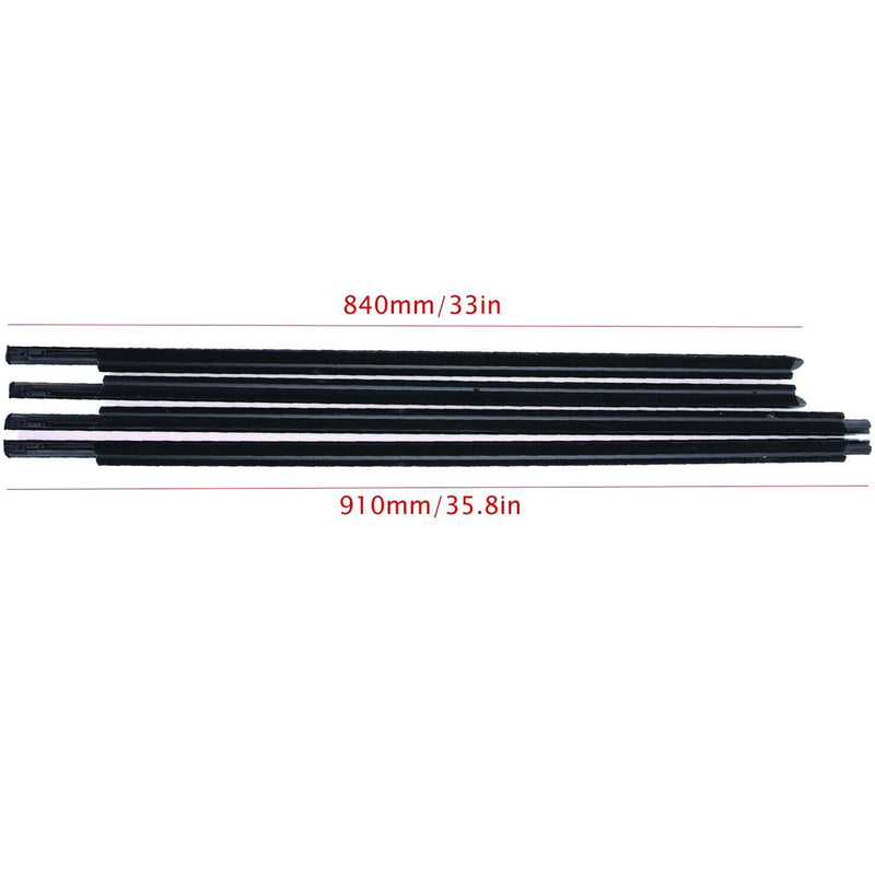 DURAFORCE 4Pcs New Outer Belt Weatherstrip For 2009-2021 Ram 1500 2500 3500 4500 5500 USA