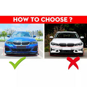 DURAFORCE For BMW G20 330i M340i M Sport 2019-22 GT Style Gloss Black Front Bumper Lip Kit