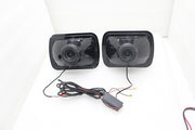 DURAFORCE 7X6 RGB MULTI COLOR LED SMD Halo Headlights PAIR for Jeep Wrangler YJ 86-95