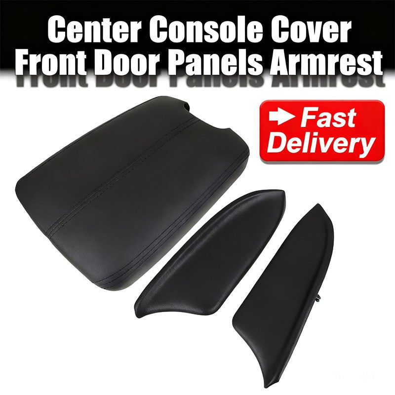 DURAFORCE Car Center Console Cover Front Door Panels Armrest Black for Honda Accord 08-12
