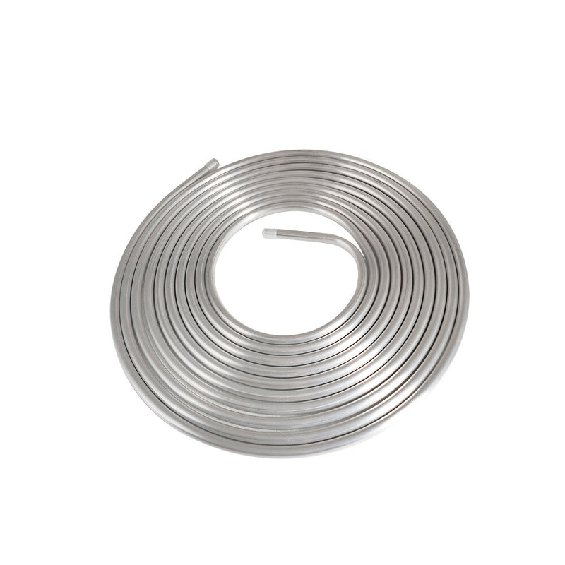 DURAFORCE Performance 3/8" Diameter 25' Coiled Tubing Fuel Line Aluminum Silver New