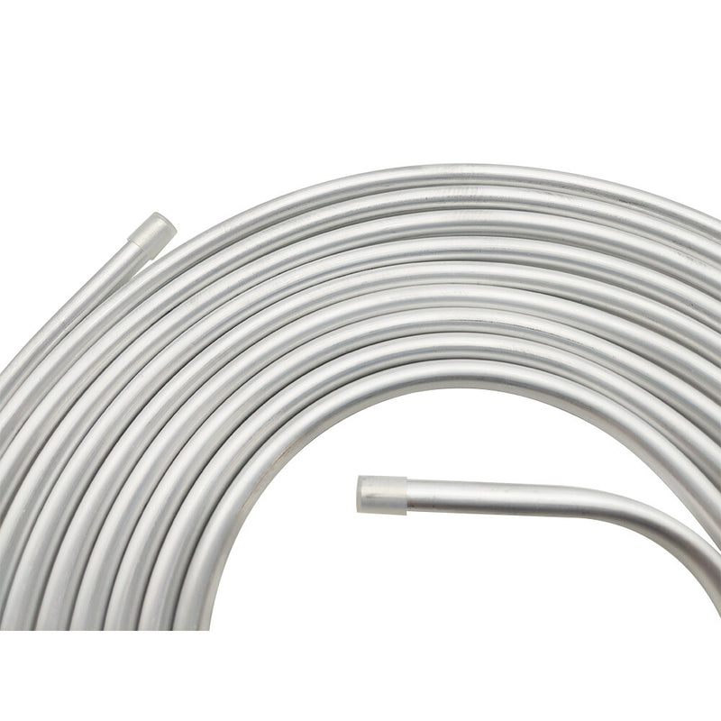 DURAFORCE Performance 3/8" Diameter 25' Coiled Tubing Fuel Line Aluminum Silver New