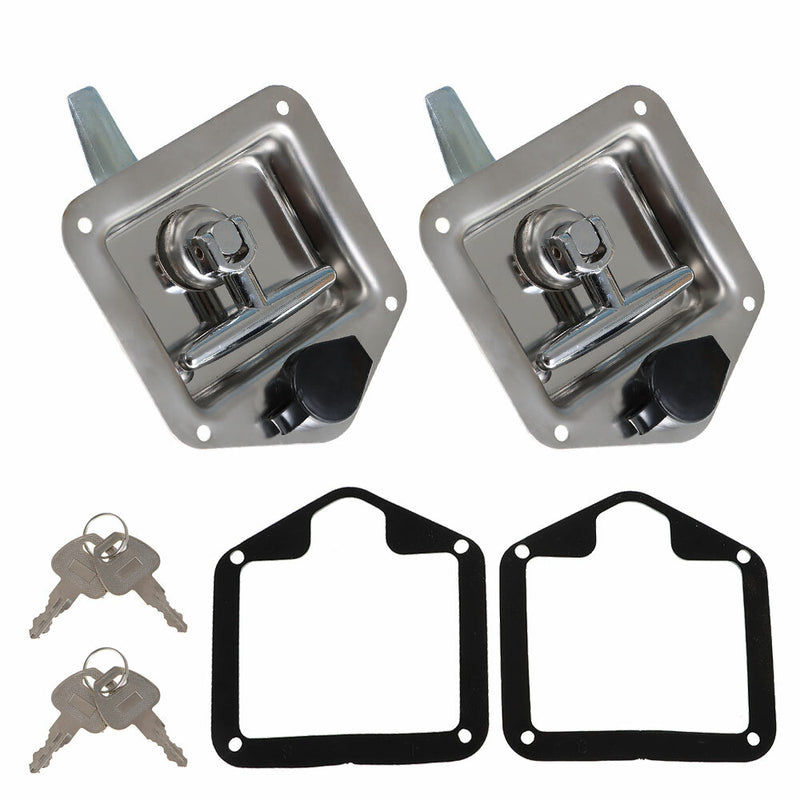 DURAFORCE 2 Trailer Door Latch T-Handle Locking Stainless Steel for Camper RV Truck Toolbx