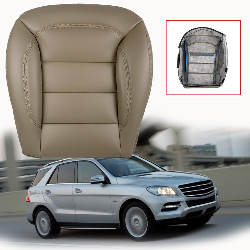 DURAFORCE For 2012 -2015 Mercedes-Benz ML350 Driver Side Bottom Leather Seat Cover Tan