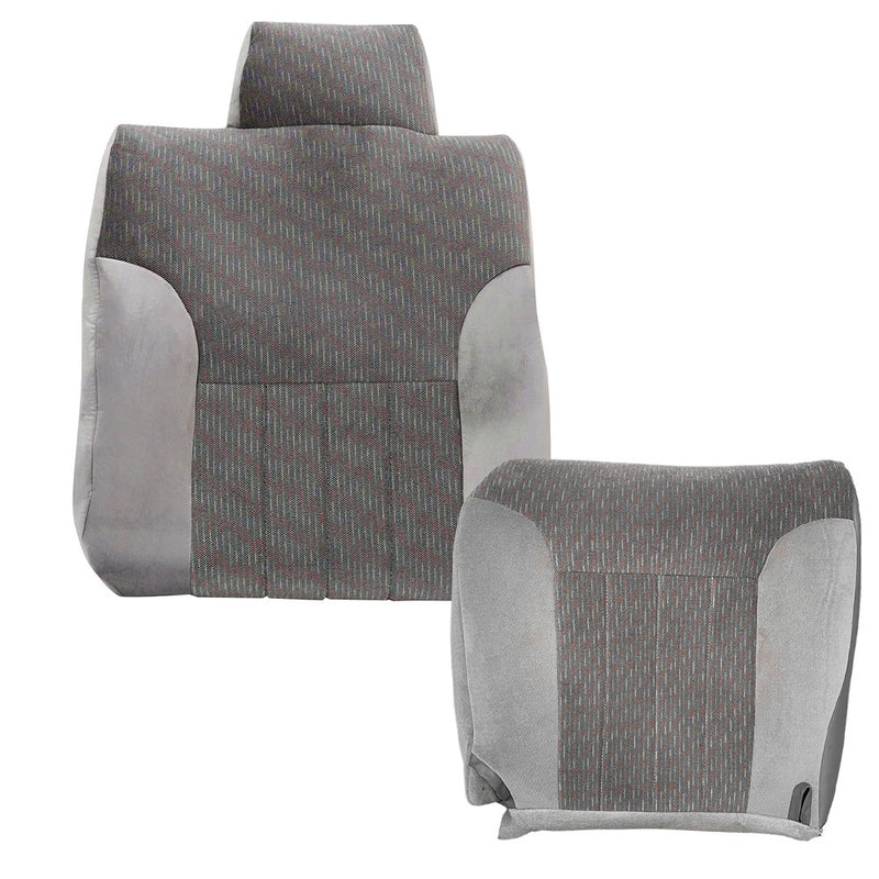 DURAFORCE Driver Bottom & Top Back Seat Cover Gray For 1994 1995-1997 Dodge Ram 1500 2500