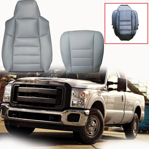 DURAFORCE For 2002-2007 Ford F250 F350 Super Duty Driver Side Leather Seat Cover Gray