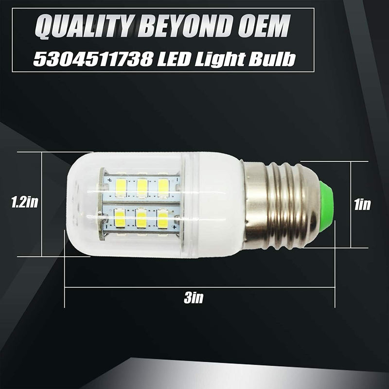 DURAFORCE 5304511738 PS12364857 AP6278388 Refrigerator LED Light Bulb for Frigidaire 3 5W
