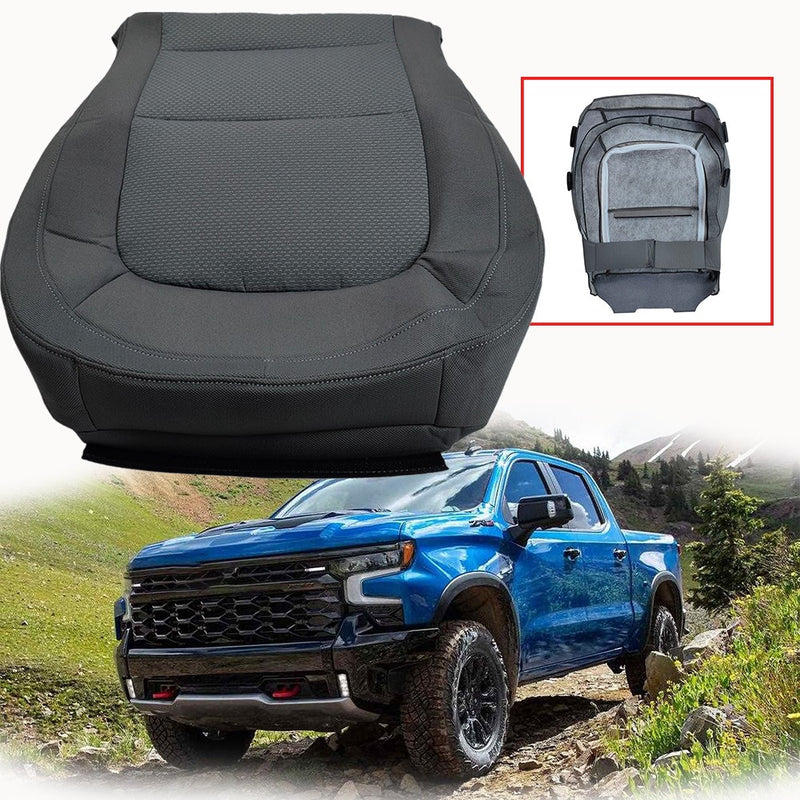 DURAFORCE For 2015 - 2022 Chevy Colorado Driver Side Bottom Cloth Seat Cover Dark Gray
