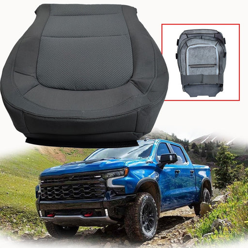 DURAFORCE For 2015 - 2022 Chevy Colorado Driver Side Bottom Cloth Seat Cover Dark Gray