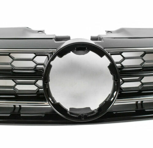 DURAFORCE FiIT 2015-2018 VW MK6 JETTA MESH HEX HONEYCOMB UPPER GRILLE GRILL W/CHROME TRIM
