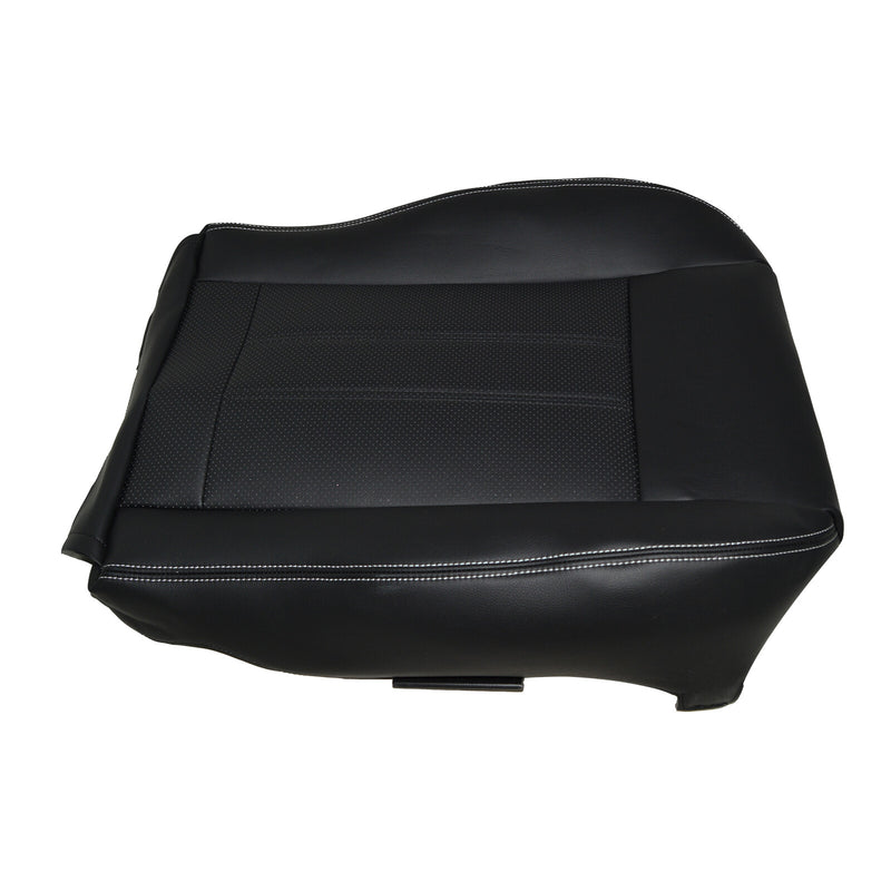 DURAFORCE Driver Side Bottom Seat Cover Black White Seam For 2008-2020 Dodge Grand Caravan