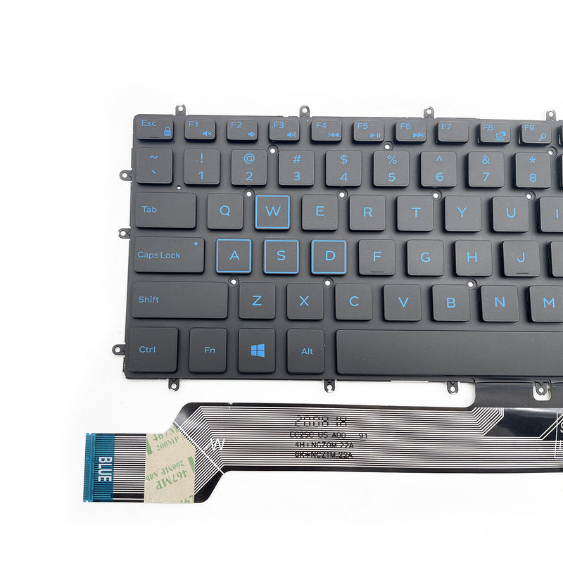 DURAFORCE New For DELL G7 7588 7590 7790 G7 15 7588 Keyboard w/Blue Backlit M6JTP Black