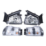 DURAFORCE Headlights+Corner Lights Set 4PCS For 2004-2007 Isuzu NPR NQR 05-07 GMC W-4500
