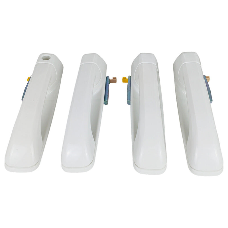 DURAFORCE Set of 4 Bright White Door Handles For Dodge Ram 1500 2500 3500 2012-2018