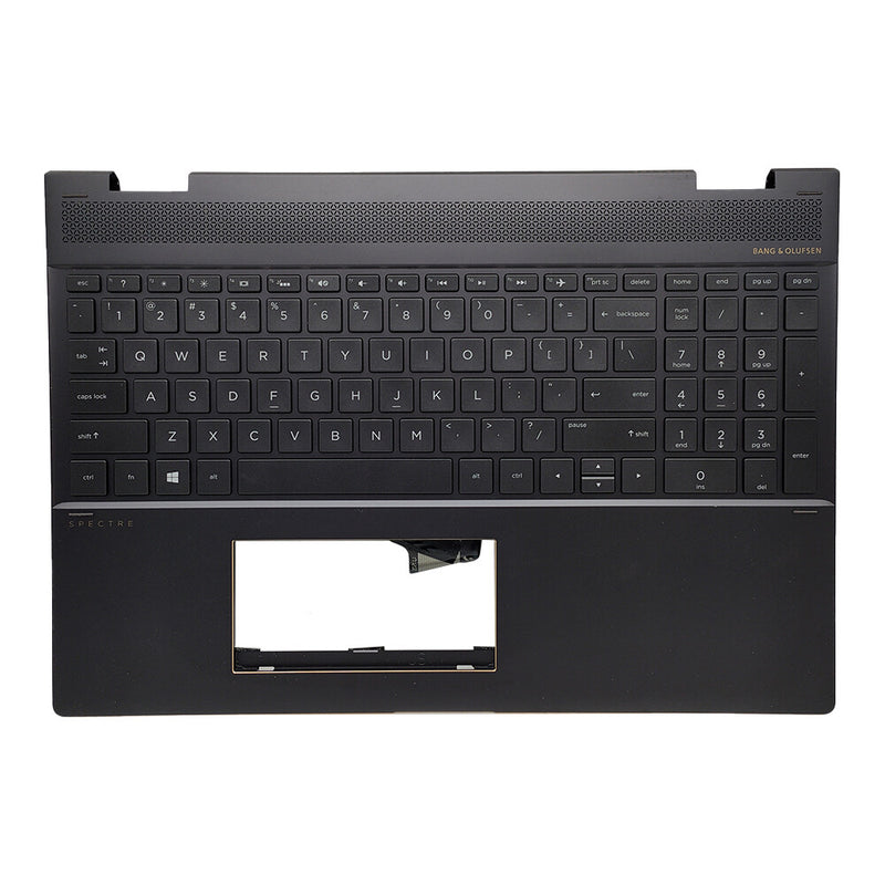 DURAFORCE Palmrest For HP Spectre x360 15-CH L15588-001 Backlit Keyboard Brown Upper Case