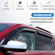 DURAFORCE For 2009-2012 8TH Gen Honda Accord JDM Style Window Visor Vent Rain Guards