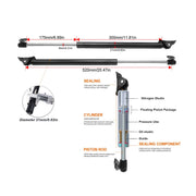 DURAFORCE New 2x Liftgate Hatch Tailgate Lift Supports Gas Shocks For 1999-03 Lexus RX300