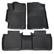 DURAFORCE Floor Mats Liner Set For Toyota Camry 07-11 Front & 2nd Row TPE All Weather