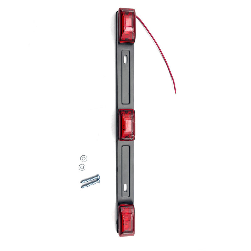 DURAFORCE Truck Trailer Tail Lights Red LED Stainless Rear Clearance ID Marker Light Bar