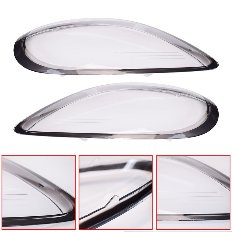 DURAFORCE For 2014-2016 Porsche Boxster Cayman 981 Headlight Lens Cover Shell Left + Right