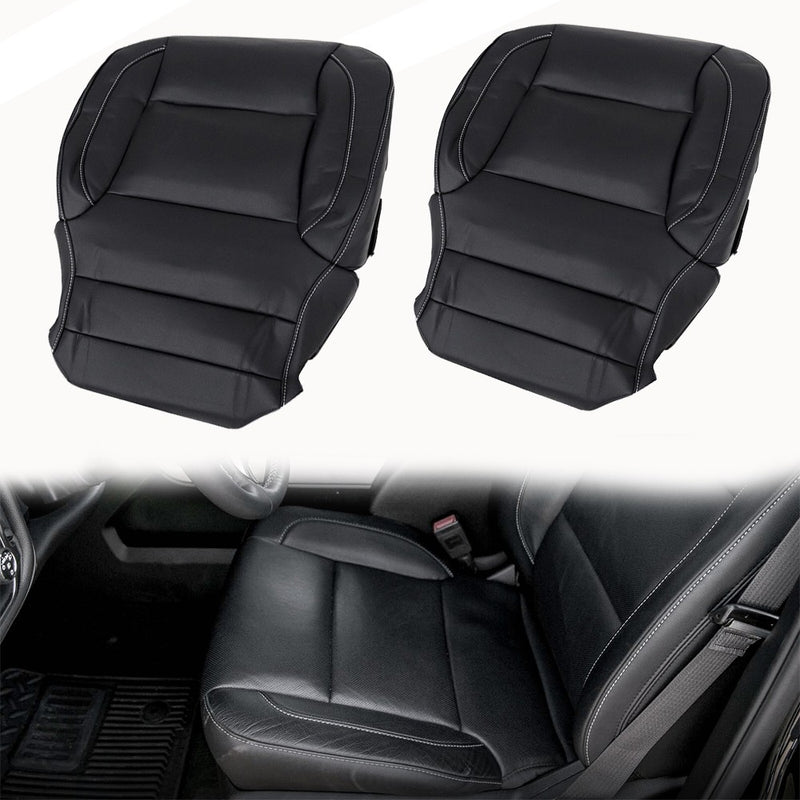 DURAFORCE Driver & Passenger Bottom Seat Cover Black For 2014 2015 -2019 GMC Yukon Sierra