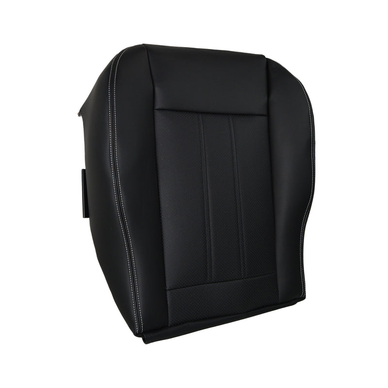 DURAFORCE Driver Side Bottom Seat Cover Black White Seam For 2008-2020 Dodge Grand Caravan