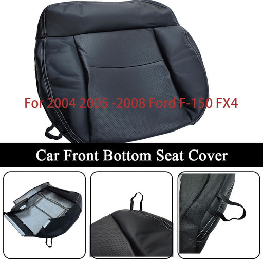 DURAFORCE PASSENGER Bottom Leather Seat Cover Black Fit For 2004 - 2008 Ford F-150 FX4