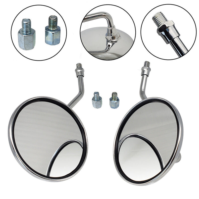 DURAFORCE Motorcycle Rear View Mirrors Z50J1/JZ ST50 ST70 CL70 CT90 For Honda M8 Chrome US