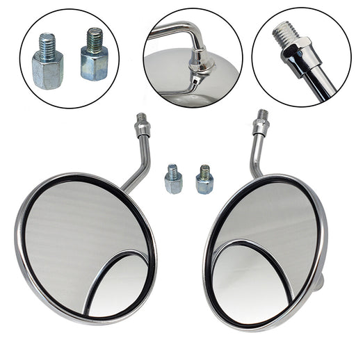 DURAFORCE Motorcycle Rear View Mirrors Z50J1/JZ ST50 ST70 CL70 CT90 For Honda M8 Chrome US