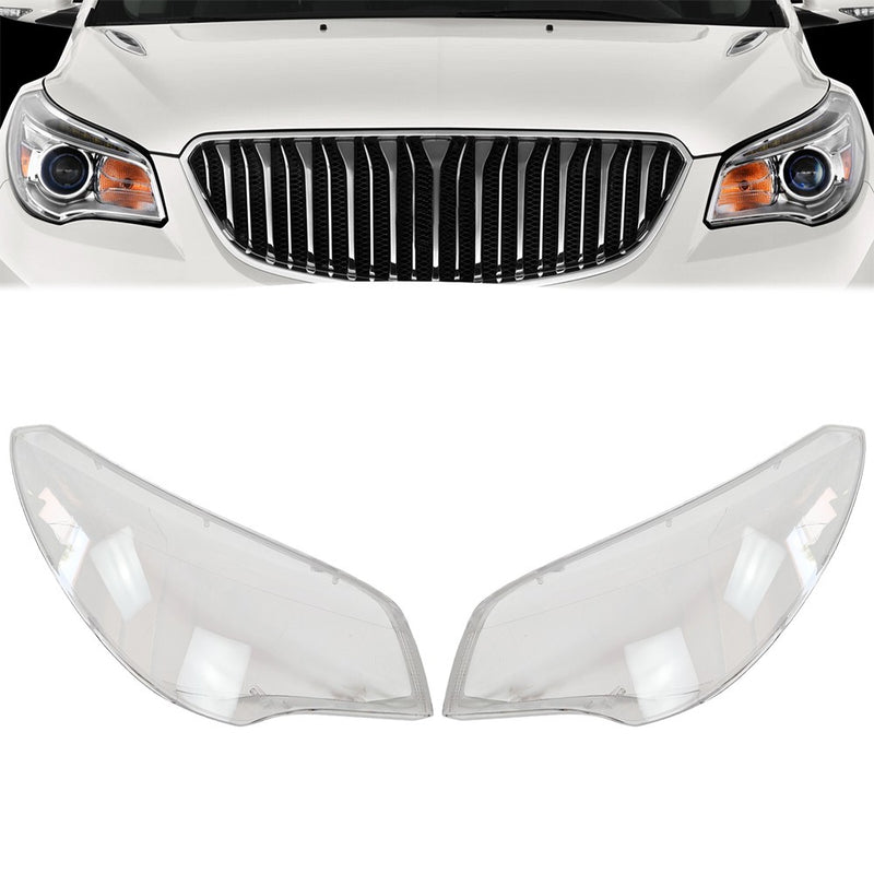 DURAFORCE For 2013-2017 Buick Enclave New Front Headlight Headlamp Lens Cover + Seal Glue