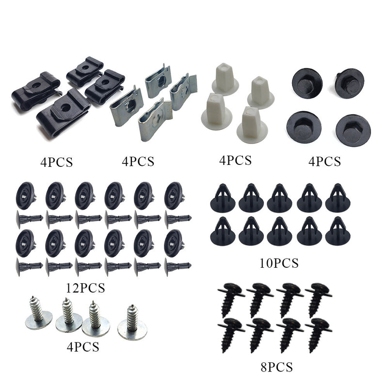 50Pcs Engine Splash Shield Fender Bumper Screw Clips Rivet for Toyota