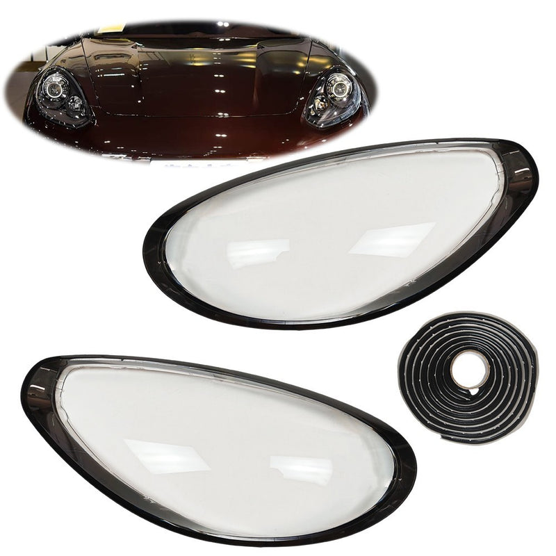 DURAFORCE Headlight Lens Shell+Sealant Glue For Porsche Panamera 970 2014-16