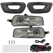 DURAFORCE Left & Right Fog Lights W/Bezels Covers+Bulbs+Wiring For Ford Transit 2020-2024