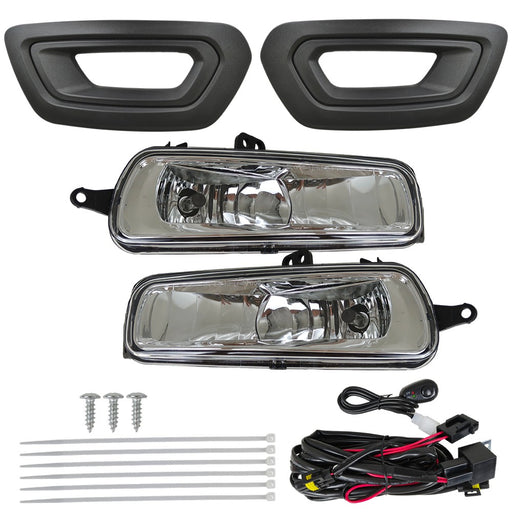 DURAFORCE Left & Right Fog Lights W/Bezels Covers+Bulbs+Wiring For Ford Transit 2020-2024
