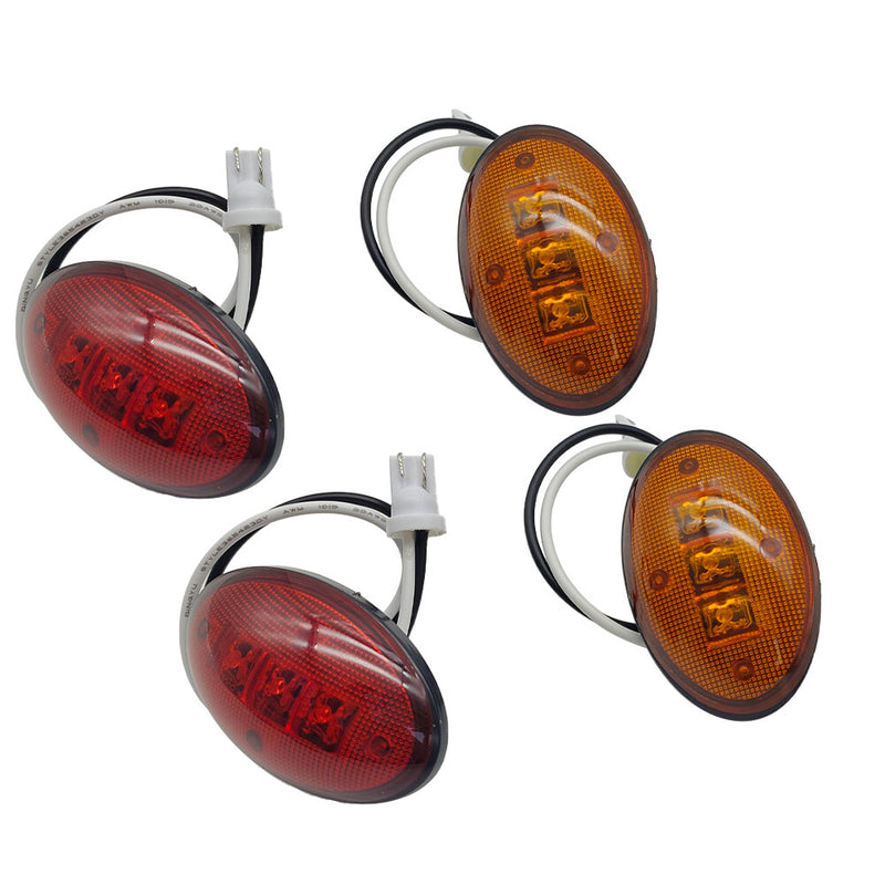DURAFORCE For 1999-2010 Ford F450 F350 Amber/Red Side Fender Marker Dually Bed LED Light