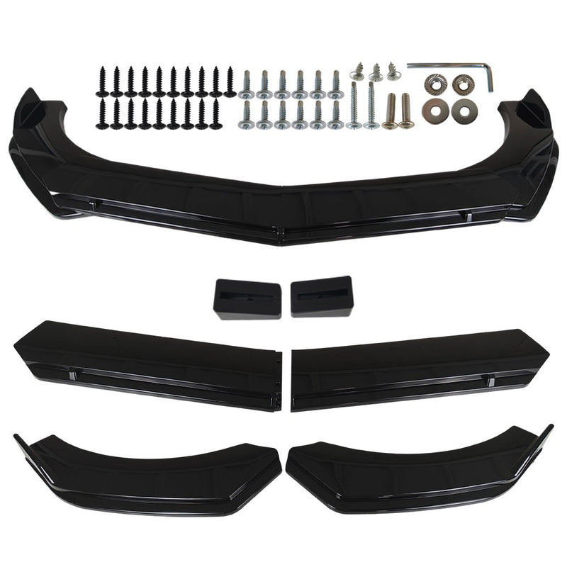 DURAFORCE For Chrysler 300 2006-2019 Front Bumper Lip Splitter Spoiler Chin Kit Gloss Blk