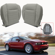 DURAFORCE For Ford Mustang 2010-2014 Driver&Passenger Side Bottom Leather Seat Cover GRAY