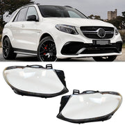 DURAFORCE For Mercedes Benz W166 GLE350 GLE450 2016-2019 Headlight Lens Covers Clear