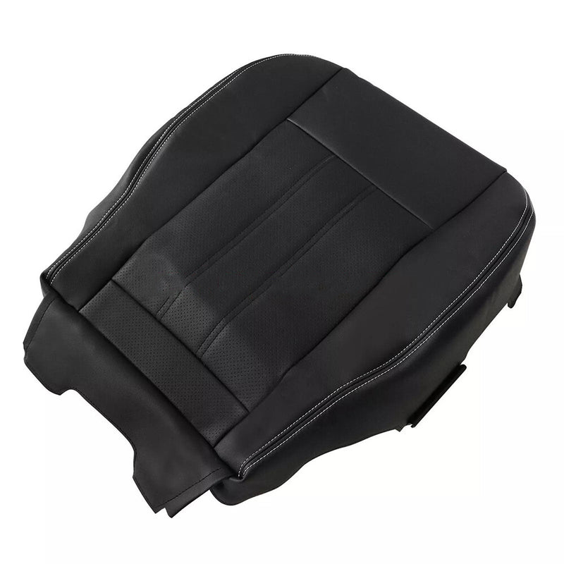 DURAFORCE Town & Country Driver Bottom Seat Cover Black White Seam For 2011-2016 Chrysler