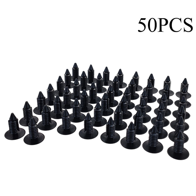 DURAFORCE 50x Bumper Fastener Rivet Clips Fender Shield Retainer Push Pin For Ford