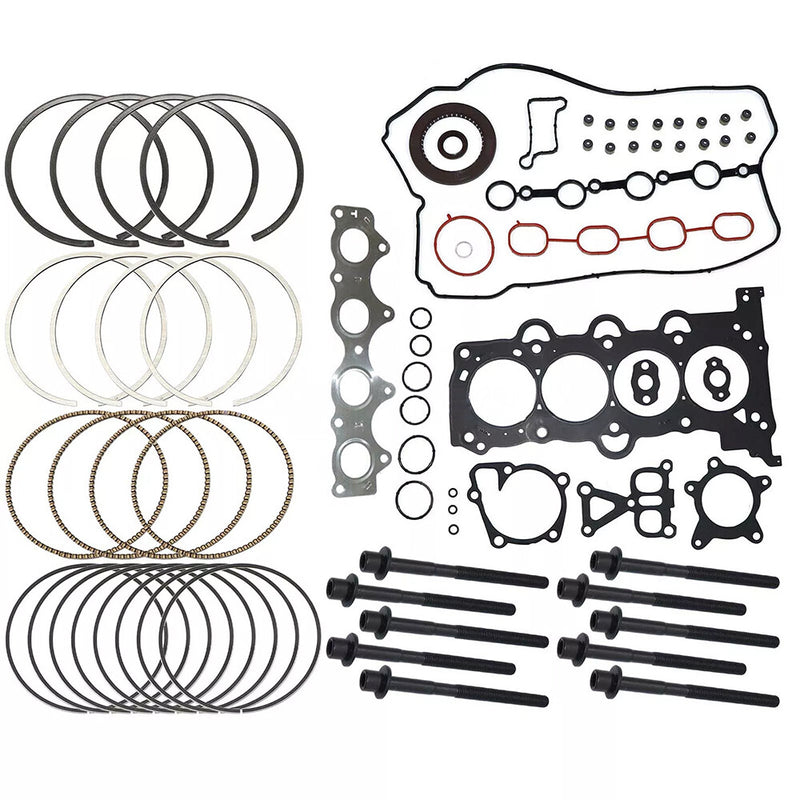 DURAFORCE Head Gasket Bolts&Piston Rings Set For Hyundai Kia Accent Rio 1.6L L4 2012-2016