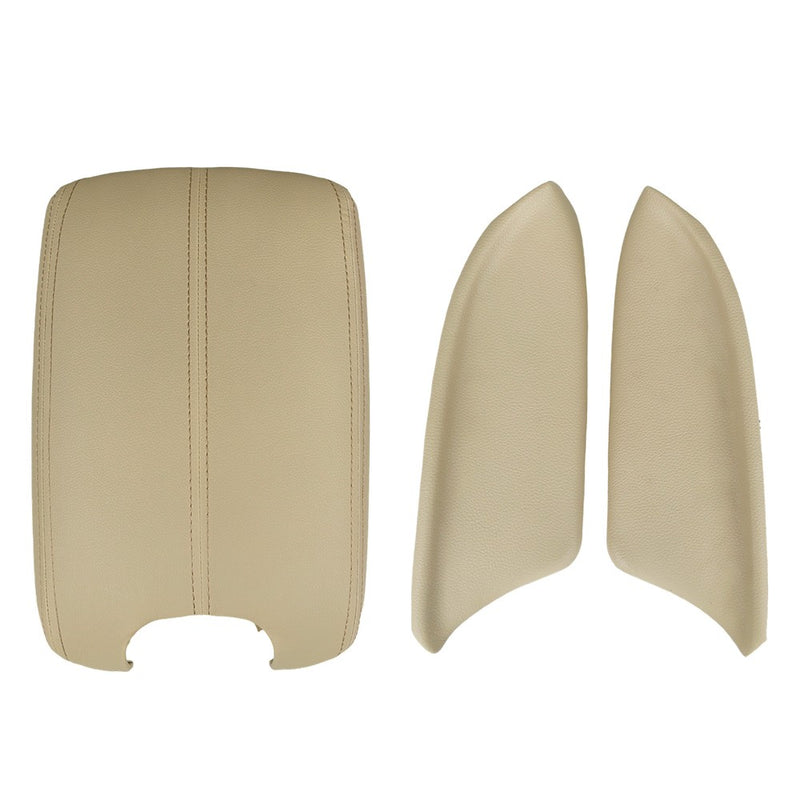 DURAFORCE Door Armrest Hand Leather Arm Rest Cover & Base Lid Beige For Honda Accord 08-12