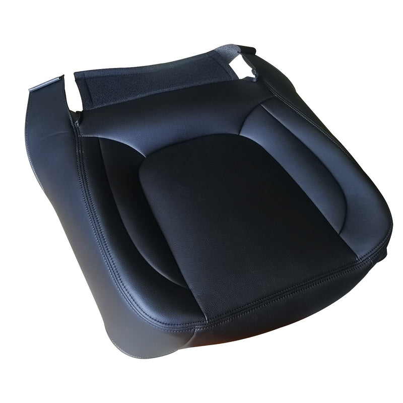 DURAFORCE Passenger Bottom Leather Seat Cover For 2004 2005 Dodge Ram 1500 2500 Dark Gray