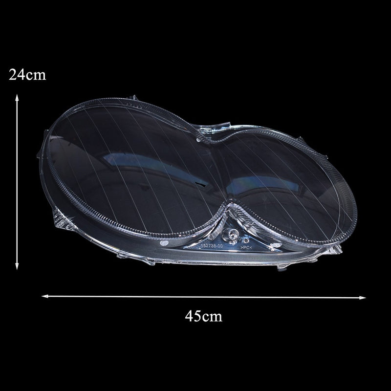 DURAFORCE A Pair Headlight Lens Cover Clear L+R For Mercedes Benz CLK C209 W209 2005-2009
