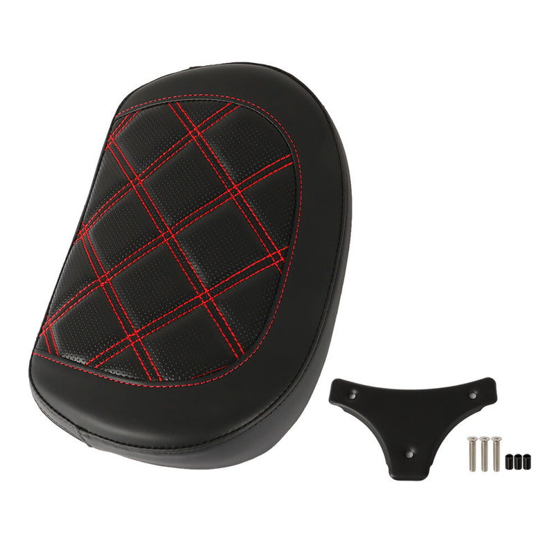 DURAFORCE Passenger Backrest Pad With Red Stitching For Touring CVO Glide Stree 1996-up