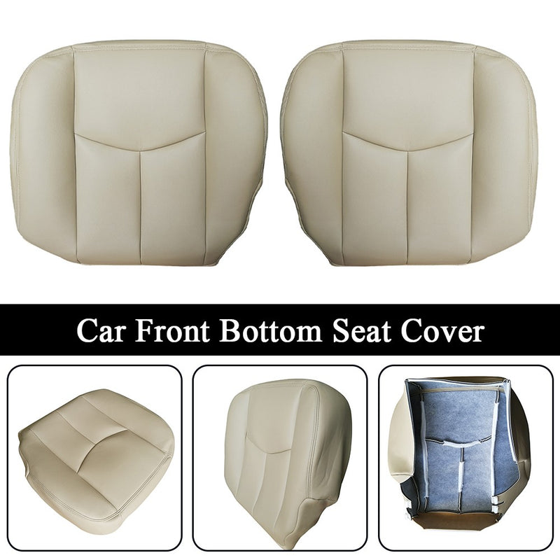 DURAFORCE Driver & passenger Bottom Leather Seat Covers For 2003-2006 Tahoe Suburban Yukon